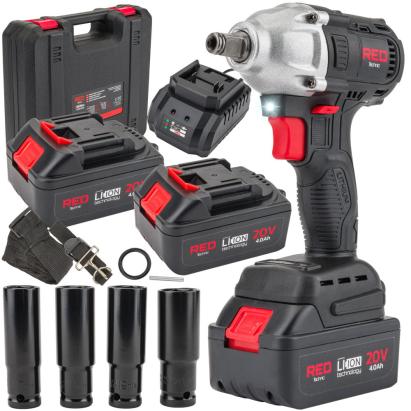 Red Technic RED TECHNIC RTAKU0026 Cheie cu impact 20V 4Ah 380Nm