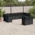 Set canapele de grădină, 12 piese, cu perne, negru, poliratan GartenMobel Dekor
