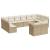 Set canapele de grădină cu perne, 12 piese, bej, poliratan GartenMobel Dekor