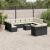 Set mobilier de grădină cu perne, 13 piese, negru, poliratan GartenMobel Dekor