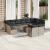 Set canapele de grădină cu perne, 13piese gri deschis poliratan GartenMobel Dekor