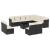 Set mobilier de grădină cu perne, 13 piese, negru, poliratan GartenMobel Dekor