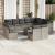 Set mobilier de grădină cu perne, 13 piese, gri, poliratan GartenMobel Dekor