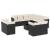 Set canapele de grădină, 12 piese, cu perne, negru, poliratan GartenMobel Dekor