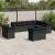 Set canapele de grădină, 12 piese, cu perne, negru, poliratan GartenMobel Dekor