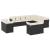 Set canapele de grădină, 12 piese, cu perne, negru, poliratan GartenMobel Dekor