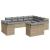 Set canapele de grădină cu perne, 12 piese, bej, poliratan GartenMobel Dekor