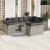 Set canapele de grădină cu perne, 13piese gri deschis poliratan GartenMobel Dekor