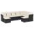 Set mobilier de grădină cu perne, 9 piese, negru, poliratan GartenMobel Dekor