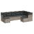 Set canapele de grădină cu perne, 9 piese gri deschis poliratan GartenMobel Dekor