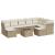 Set canapele de grădină cu perne, 10 piese, bej, poliratan GartenMobel Dekor
