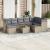 Set canapele de grădină cu perne, 10 piese, bej, poliratan GartenMobel Dekor
