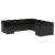 Set canapele de grădină cu perne, 11 piese, negru, poliratan GartenMobel Dekor