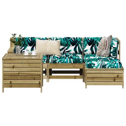 Set canapea de grădină, 5 piese, lemn de pin tratat GartenMobel Dekor