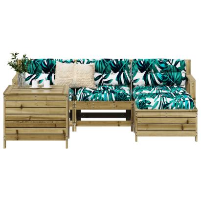 Set canapea de grădină, 5 piese, lemn de pin tratat GartenMobel Dekor