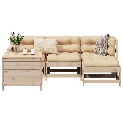 Set canapea de grădină, 5 piese, lemn masiv de pin GartenMobel Dekor