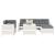 Set canapea de grădină, 7 piese, alb, lemn masiv de pin GartenMobel Dekor