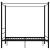 Cadru de pat cu baldachin, negru, 120x200 cm, metal  GartenMobel Dekor