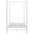 Cadru de pat cu baldachin, alb, 120x200 cm, metal GartenMobel Dekor