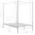 Cadru de pat cu baldachin, alb, 120x200 cm, metal GartenMobel Dekor