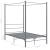 Cadru de pat cu baldachin, gri, 120x200 cm, metal  GartenMobel Dekor