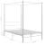 Cadru de pat cu baldachin, alb, 140x200 cm, metal  GartenMobel Dekor