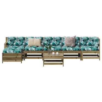 Set mobilier de grădină, 7 piese, lemn de pin tratat GartenMobel Dekor