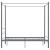 Cadru de pat cu baldachin, gri, 140x200 cm, metal GartenMobel Dekor