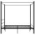 Cadru de pat cu baldachin, negru, 160x200 cm, metal GartenMobel Dekor