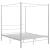 Cadru de pat cu baldachin, alb, 160x200 cm, metal  GartenMobel Dekor