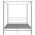 Cadru de pat cu baldachin, gri, 160x200 cm, metal  GartenMobel Dekor
