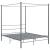 Cadru de pat cu baldachin, gri, 160x200 cm, metal  GartenMobel Dekor