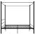 Cadru de pat cu baldachin, negru, 180x200 cm, metal GartenMobel Dekor