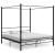 Cadru de pat cu baldachin, negru, 180x200 cm, metal GartenMobel Dekor