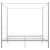 Cadru de pat cu baldachin, alb, 180x200 cm, metal  GartenMobel Dekor