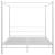 Cadru de pat cu baldachin, alb, 180x200 cm, metal  GartenMobel Dekor
