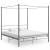 Cadru de pat cu baldachin, gri, 180x200 cm, metal  GartenMobel Dekor