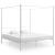 Cadru de pat cu baldachin, alb, 200x200 cm, metal  GartenMobel Dekor