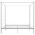 Cadru de pat cu baldachin, alb, 200x200 cm, metal  GartenMobel Dekor