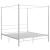 Cadru de pat cu baldachin, alb, 200x200 cm, metal  GartenMobel Dekor
