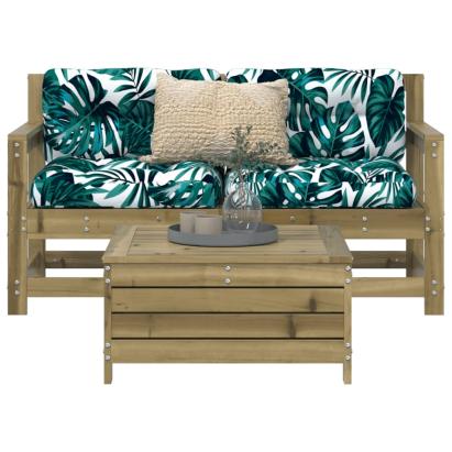 Set canapea de grădină, 3 piese, lemn de pin tratat GartenMobel Dekor