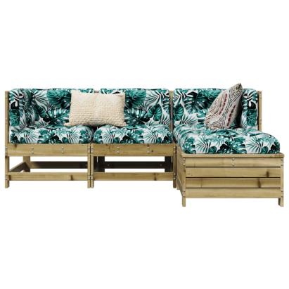 Set canapele de grădină, 4 piese, lemn de pin tratat GartenMobel Dekor
