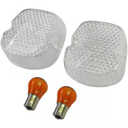 Lentilă indicator motocicletă albă, potrivită pentru Honda CB 250 400 450 FT 500 MTX 200 XL 500 S XL Performance AutoTuning