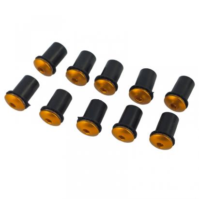 Set de șuruburi pentru parbriz de motocicletă, carenaj, șuruburi din aluminiu M5 aurii Performance AutoTuning