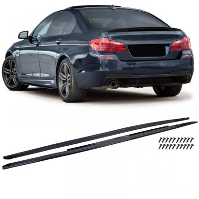 Extensii pentru praguri laterale negru lucios, potrivite pentru BMW Seria 5 F10 F11 2010-2017 Performance AutoTuning