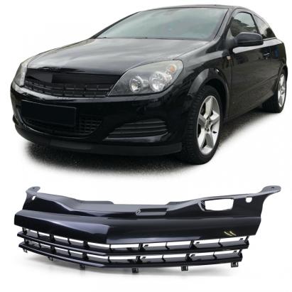 Grilă sport radiator fără emblemă neagră, potrivită pentru Opel Astra H GTC TwinTop 05-10 Performance AutoTuning