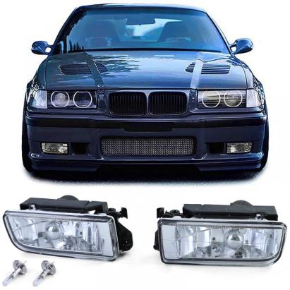 Faruri de ceata din sticla clara H1, pereche, potrivite pentru BMW Seria 3 E36, inclusiv M3 90-99 Performance AutoTuning
