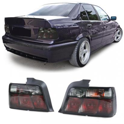 Set de Stopuri cu Sticlă Clară și Fum Negru, potrivit pentru BMW Seria 3 E36 Sedan 1990-1999 Performance AutoTuning