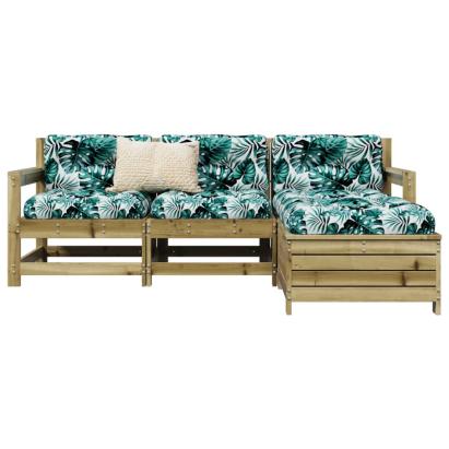 Set canapele de grădină, 4 piese, lemn de pin tratat GartenMobel Dekor