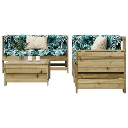 Set canapea de grădină, 5 piese, lemn de pin tratat GartenMobel Dekor